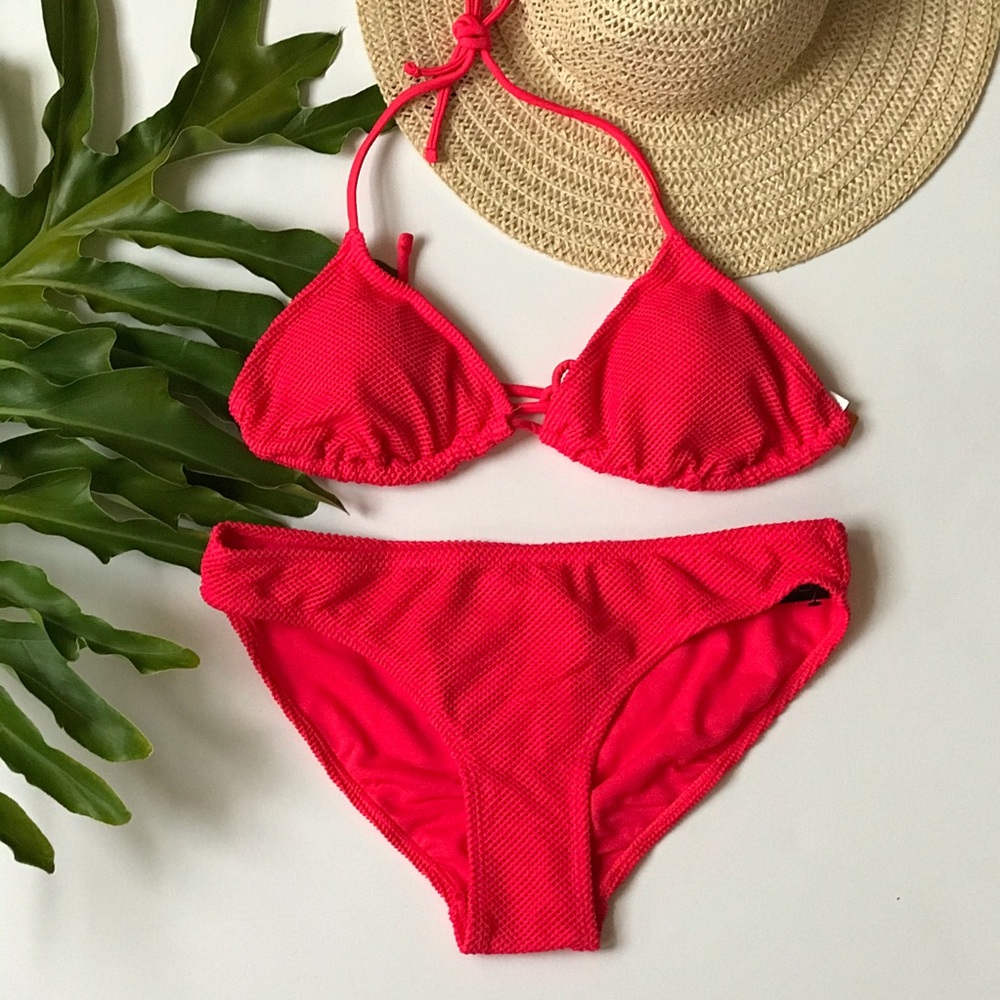 Mesh pink fuschia bikini 👙 Swimsuit Bathingsuit